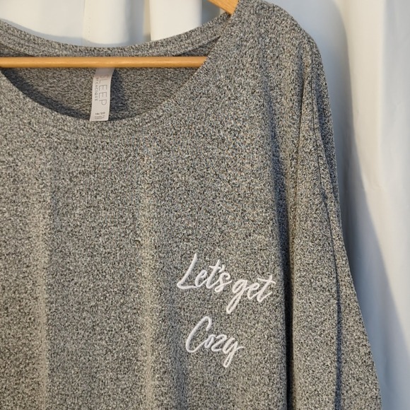Cacique Pajama Shirt "Cozy" Lane Bryant Women's size 18/20 gray - Picture 1 of 5